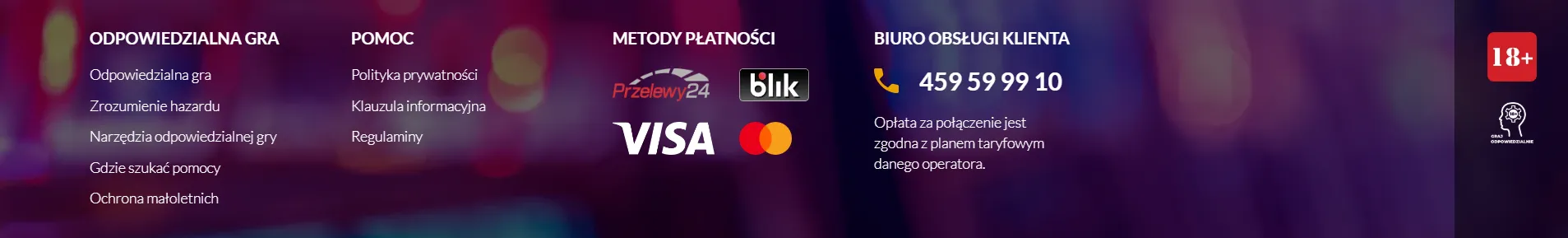 Nocny widok fasady salonu gier automatowych Salon Gier